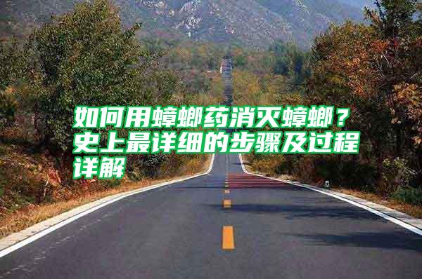 如何用蟑螂藥消滅蟑螂?史上最詳細的步驟及過程詳解