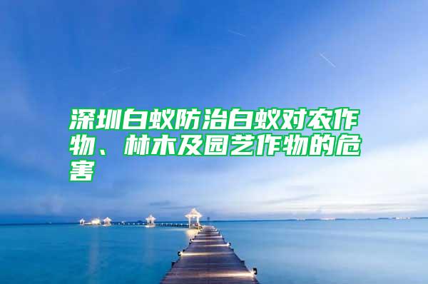 深圳白蟻防治白蟻對(duì)農(nóng)作物、林木及園藝作物的危害