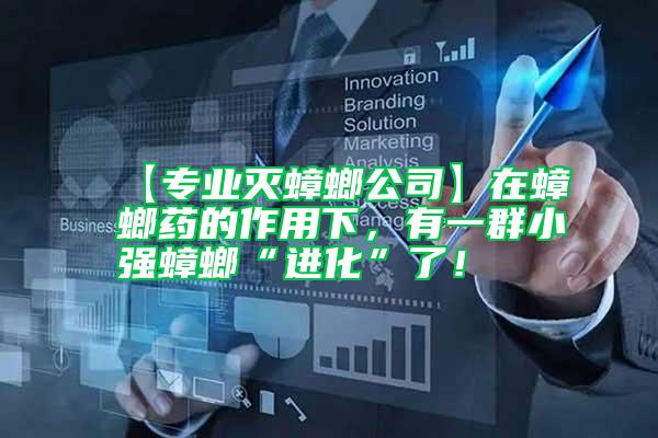 【專業滅蟑螂公司】在蟑螂藥的作用下,有一群小強蟑螂“進化”了!