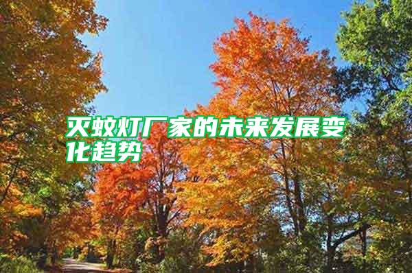 滅蚊燈廠家的未來發展變化趨勢