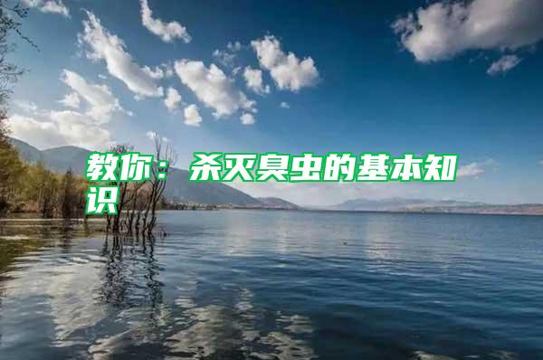 教你:殺滅臭蟲的基本知識(shí)