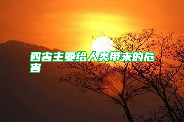 四害主要給人類帶來(lái)的危害