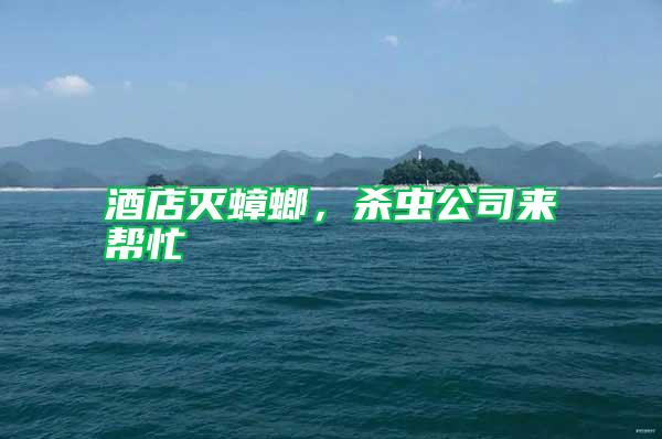 酒店滅蟑螂，殺蟲公司來幫忙