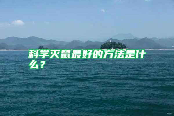 科學(xué)滅鼠最好的方法是什么？