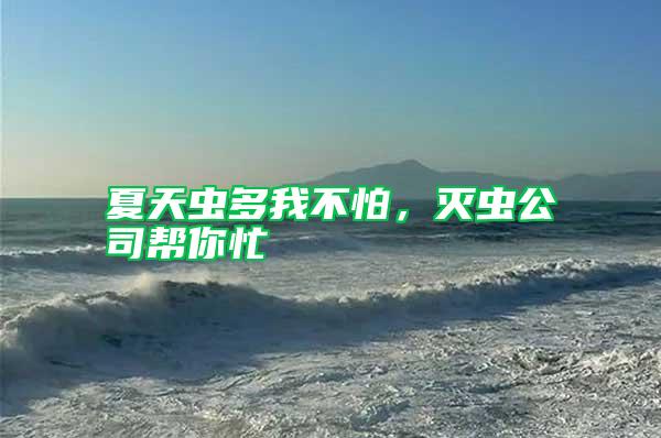 夏天蟲多我不怕,滅蟲公司幫你忙