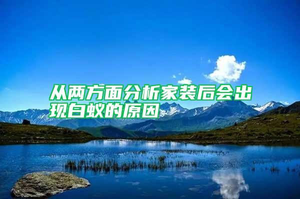 從兩方面分析家裝后會(huì)出現(xiàn)白蟻的原因