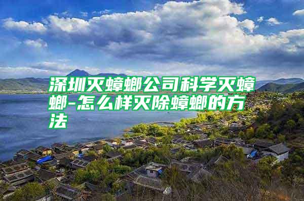 深圳滅蟑螂公司科學滅蟑螂-怎么樣滅除蟑螂的方法