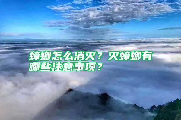 蟑螂怎么消滅？滅蟑螂有哪些注意事項(xiàng)？