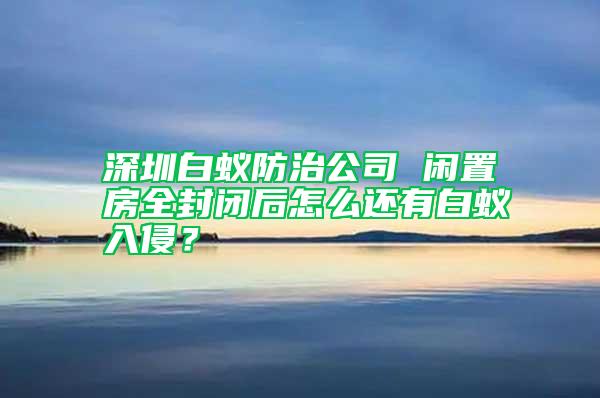 深圳白蟻防治公司 閑置房全封閉后怎么還有白蟻入侵?