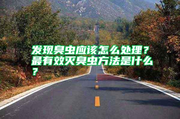 發(fā)現(xiàn)臭蟲(chóng)應(yīng)該怎么處理?最有效滅臭蟲(chóng)方法是什么?