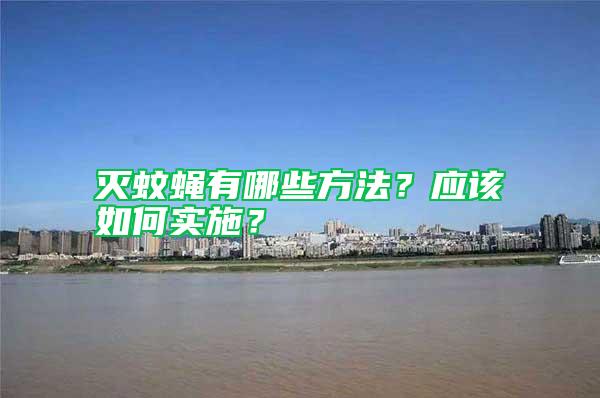 滅蚊蠅有哪些方法？應該如何實施？